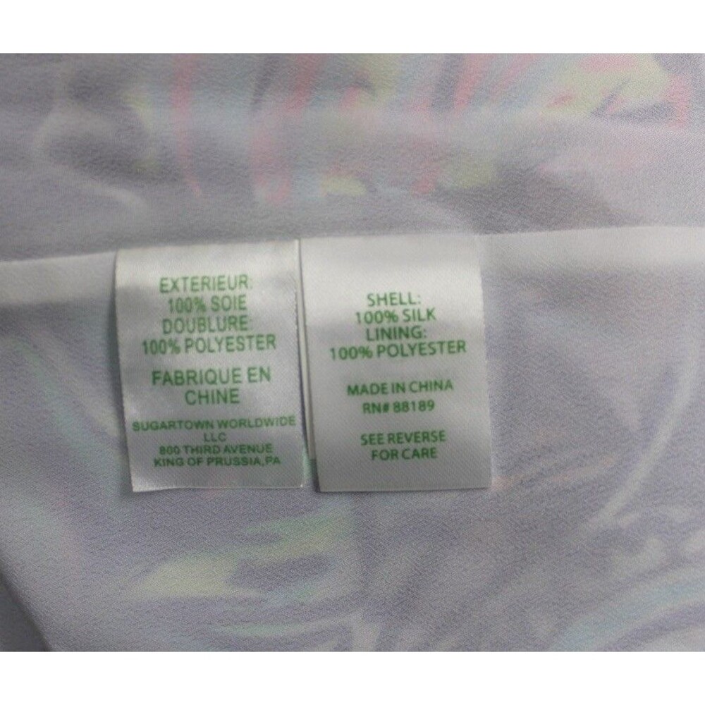 Lilly Pulitzer Lela Hanging With The Fronds Silk Slip Double V-Neck Dress Size S - Picture 10 of 11